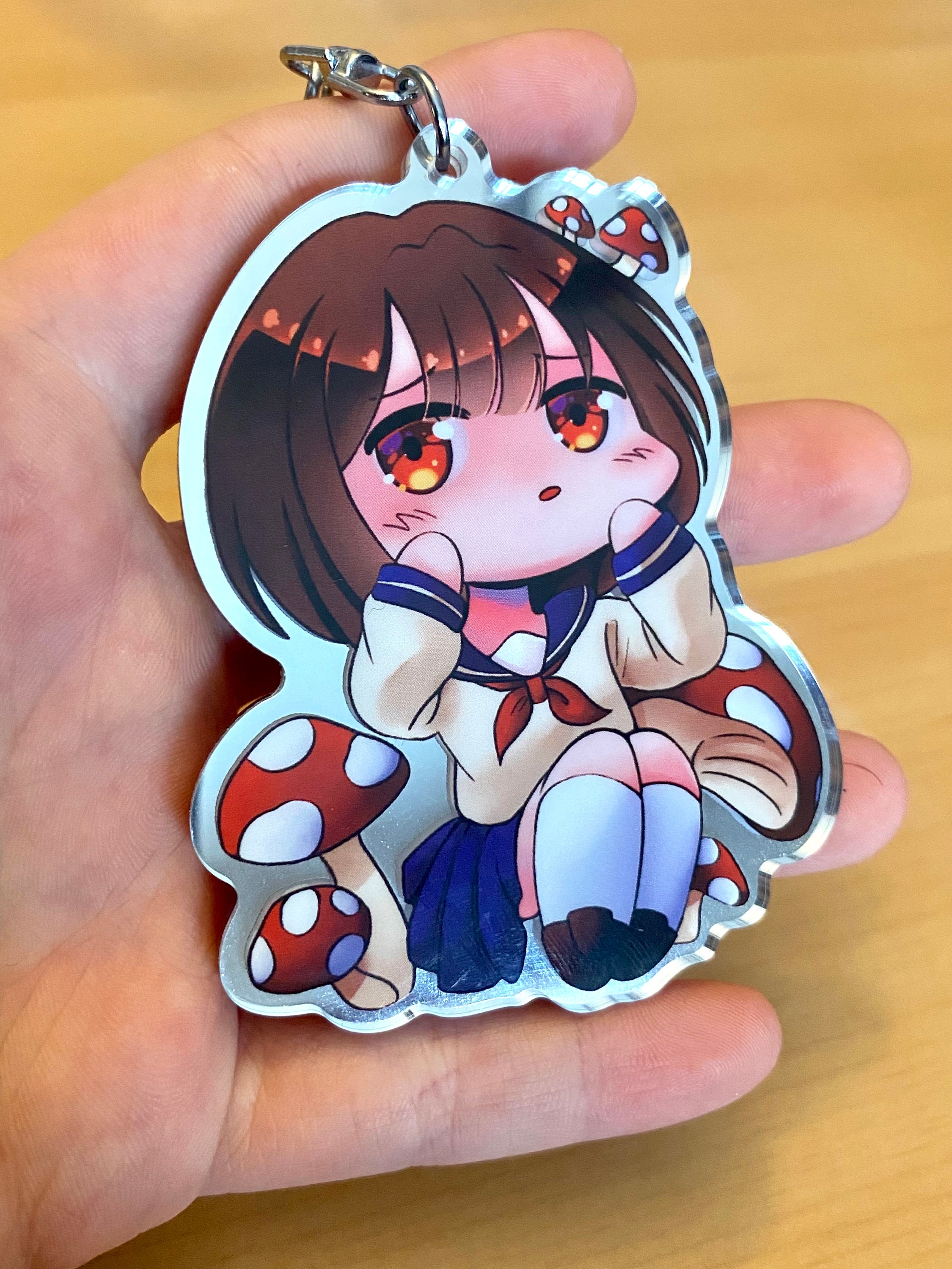 Shinitai-chan Keychains - Double-sided Acrylic Charms - for