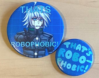 Kiibo Button Pin - Danganronpa V3 -  Large and Small Button - For Backpacks/Bags/Clothes/Cars