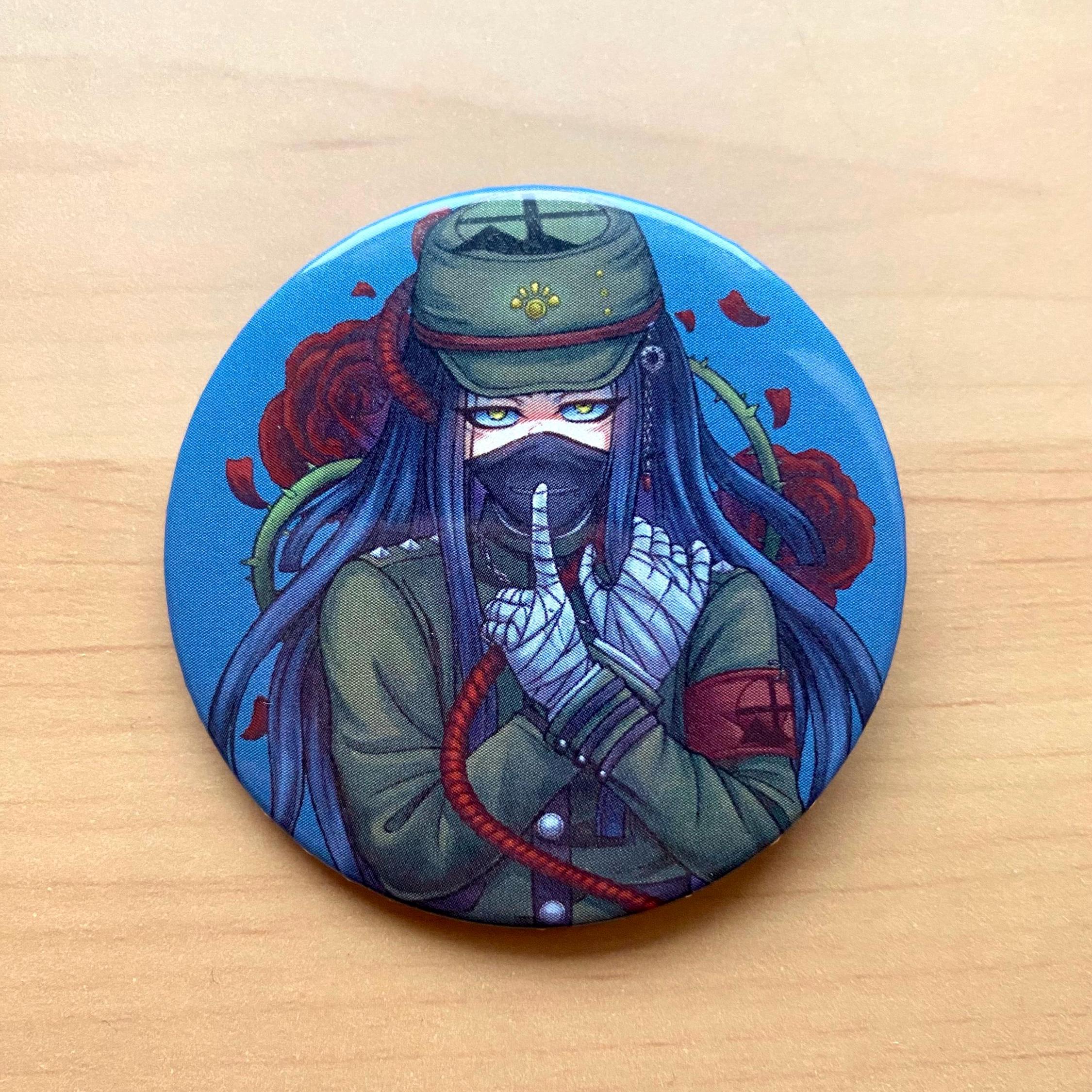 Danganronpa Large Button Pin - Korekiyo Shinguji - Ultimate Anthropologist - V3 Killing Harmony - For Backpacks/Bags/Clothes/Cars