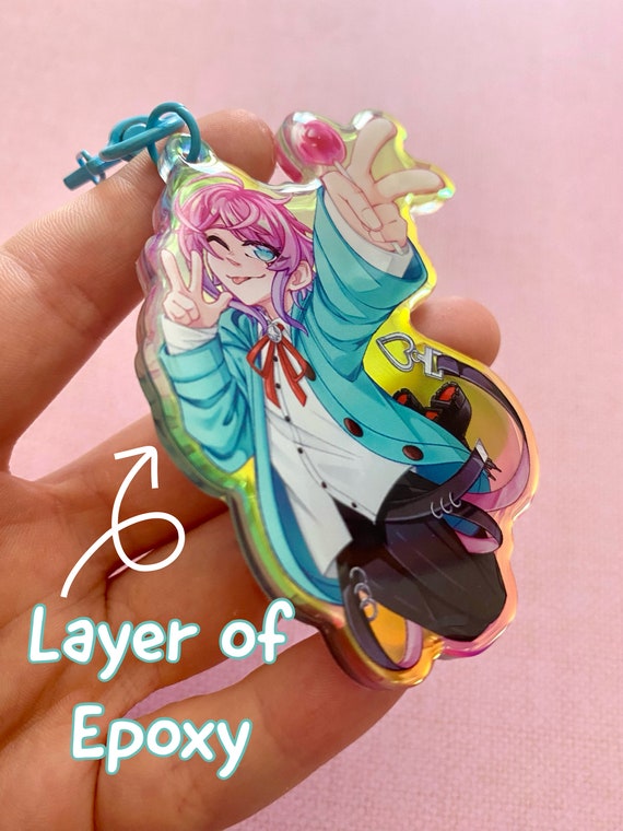 Roomies 甘い夢 Hypnotized 7inchアナログ盤 新品未使用品 Hypnosis Mic Keychain - Ramuda Amemura - Rainbow Acrylic Charm