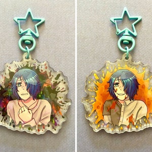 Milgram Keychains - Haruka Sakurai - Weakness - All knowing and all agony - Iridescent double-sided charms - for bags/backpacks