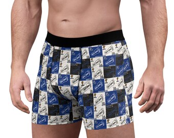 Big Foot Steppa Men's Boxer Briefs for The Culture and Urban Street Wear - Blue, White, Black V-1