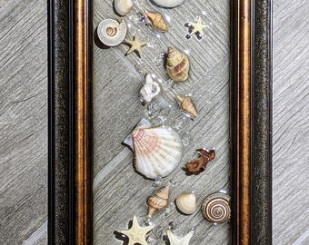 Starfish Rare Seashell Epoxy Resin Picture Frame Art Home & Wall Decor