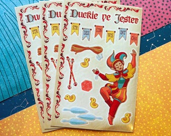 Hoja de pegatinas de Duckie el Bufón