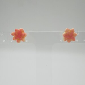 Pink Succulent Stud Earrings