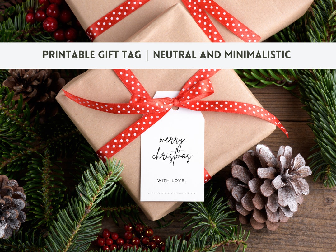 Printable Christmas Gift Tags Decorative Gift Tags Aesthetic Gift Tag