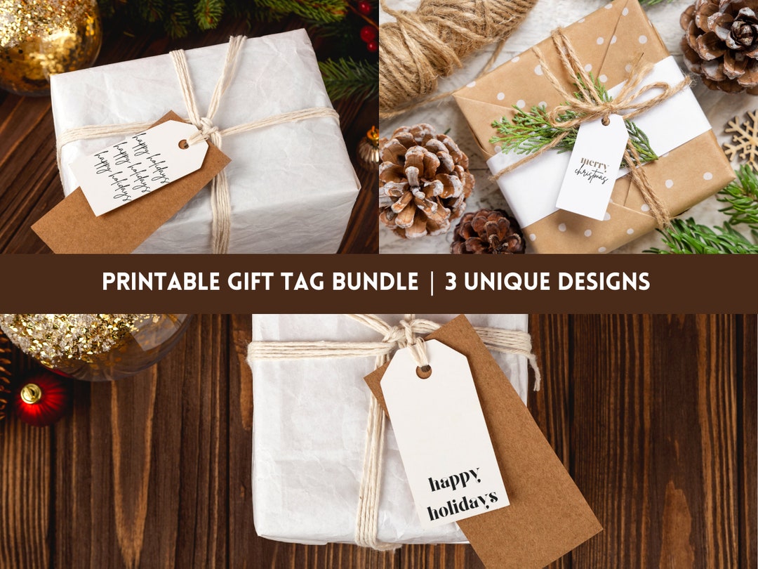 Printable Christmas Gift Tags Decorative Gift Tags Set of Etsy