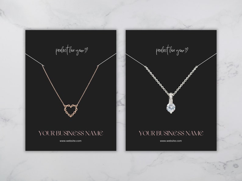 Editable Jewelry Display Card Template Custom Jewellery Card Printable ...