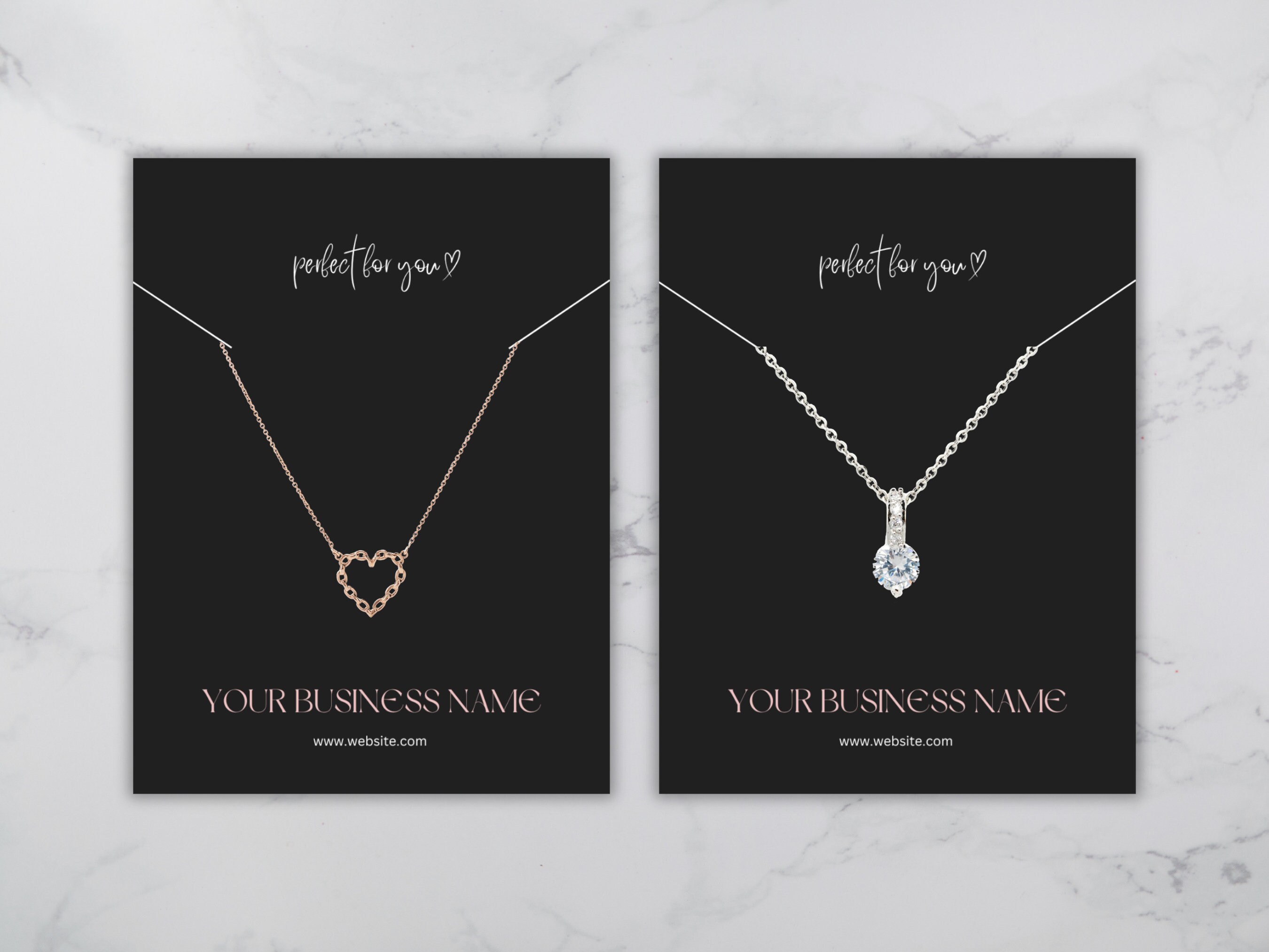 Editable Jewelry Display Card Template Custom Jewellery Card Printable
