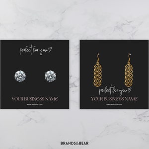 Editable Jewelry Display Card Template Custom Jewellery Card Printable ...