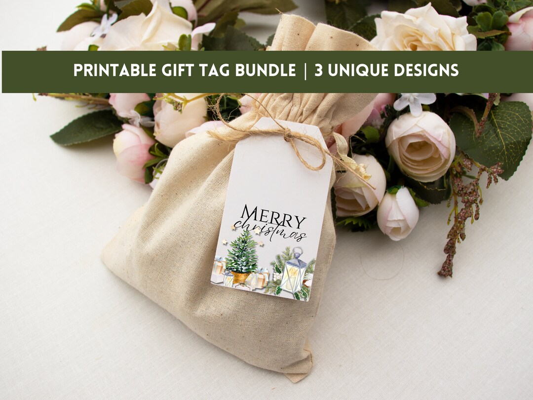 Printable Christmas Gift Tags Decorative Gift Tags Set of Etsy