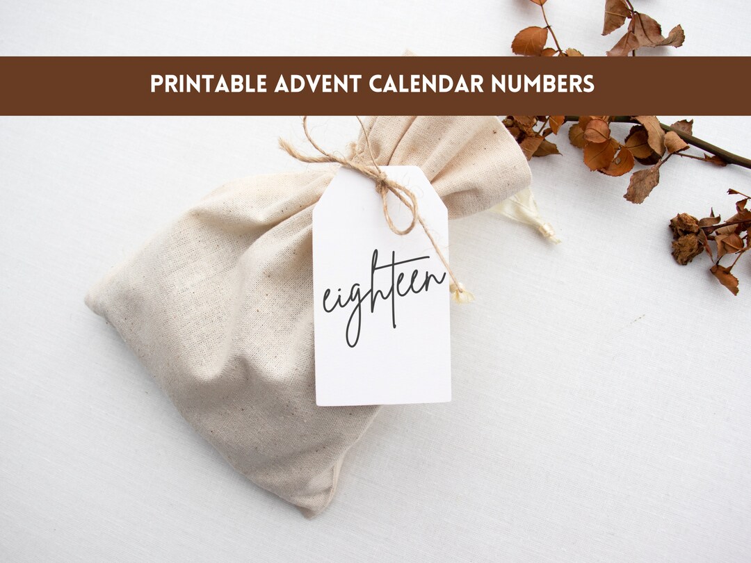 Printable Advent Calendar Tags Advent Calendar Numbers Printable Printable Advent Calendar Tags Advent Calendar Numbers Printable