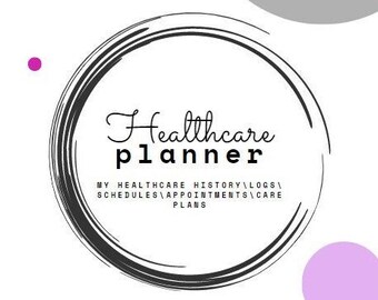Healthcare Planner / Medical Printables / Healthcare Journal / Doctor Visits / Medication Tracker / Blood Pressure Log & More