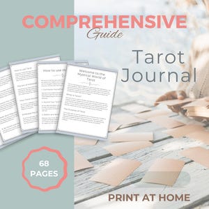 Geführtes Tarot-Journal Druckbarer Tarot-Kartenführer für Anfänger und erfahrene Tarotkartenleser Selbstentwicklungskartenlesefähigkeiten Tarot