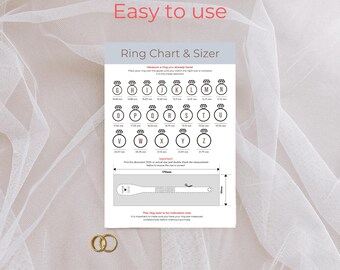 Ring Size Chart and Sizer Printable Diagram of Ring Sizes