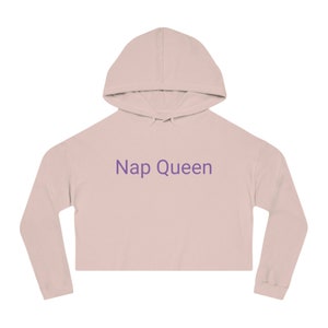 Nap Queen Womens Cropped Hooded Sweatshirt