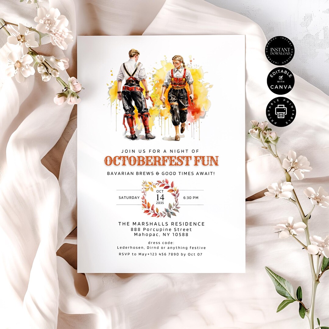 Classic Octoberfest Theme Party Invitation, Beer Lovers Tasting Night ...
