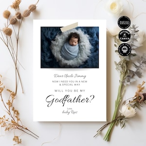 Plantilla de tarjeta de propuesta de matrimonio minimalista clásica y moderna, para niña o niño, para editar en Canva, de 5 x 7 pulgadas, para imprimir, para fiesta de bodas, GF22