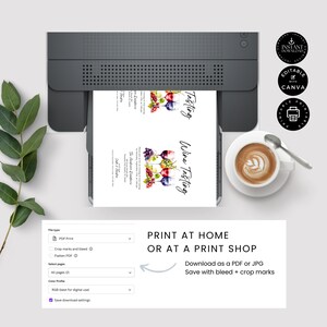 Plantilla de invitación para cata de vinos, fiesta del vino, invitación para cata de vinos a ciegas, fiesta casera, edición imprimible en Canva de 5 x 7 pulgadas, descarga instantánea, P04 imagen 10