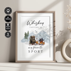 Whiskey Tasting Sign Printable Template, Whisky Scotch Home Party, Bachelor, Birthday, Decor Sign, Canva Edit 3 Sizes, Inst Download, P21c