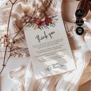 Tarjeta de agradecimiento editable para la renovación de votos matrimoniales por el décimo aniversario, "I We Still Do", descarga instantánea, imprimible, plantilla, Canva, 5 x 7 pulgadas, VR44