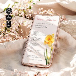Family Reunion Invitation Template, Gathering Party, Celebrate Personalized Phone Invite, Editable Canva 1080x1920 Pix, Inst Download, FR05a
