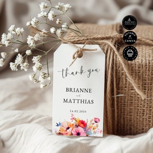 Etiqueta de regalo de renovación de votos de boda, todavía lo hacemos, favor de regalo, tarjeta de agradecimiento, descarga instantánea, editable, imprimible, plantilla. Lienzo 2x3,5", VR38d