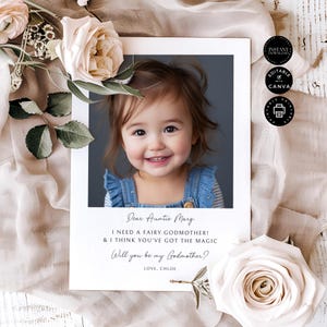 Plantilla clásica de propuesta de matrimonio para niña, editable en Canva, 5 x 7 pulgadas, para fiesta de bodas, descarga instantánea e imprimible, GM23