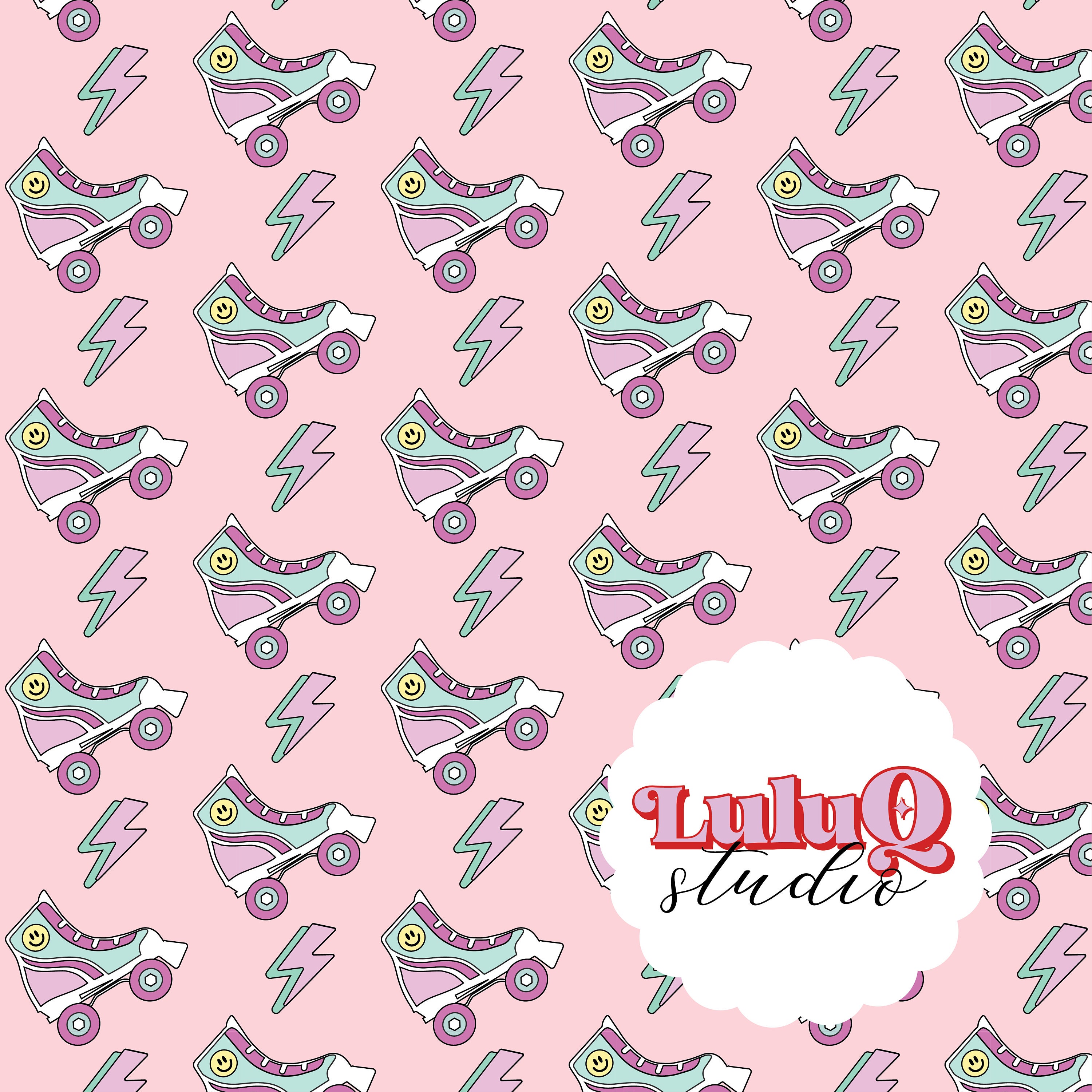Roller Skate Pattern for Printing Roller Skate Pattern for Sublimation ...