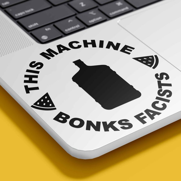 This Machine Bonks Facists The Jug of Justice Vinyl Decal Sticker