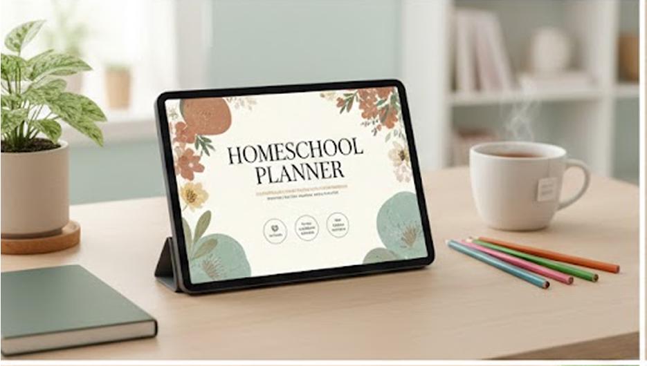 Homeschool Reading Log Planner – Printable Goal Student Digital Lesson ...
