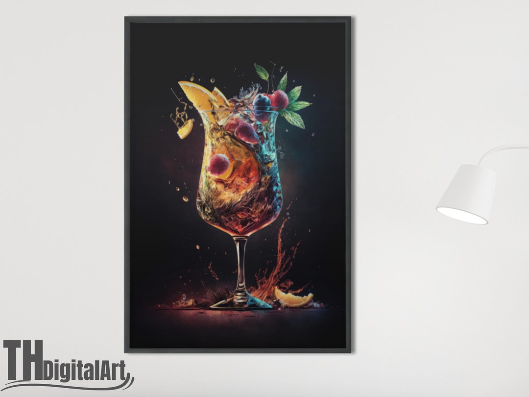 Cocktail Wall Art,modern Wall Art,bar Wall Decor,liquor Wall Art,home