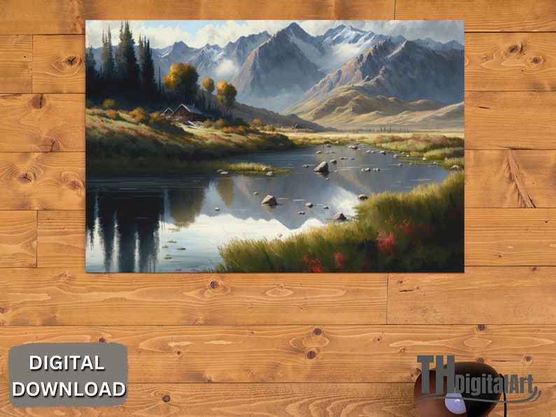 Landscape Wall Art,printable Wall Art,vintage Landscape,autumn