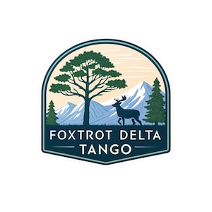 Foxtrot Delta Tango / Vinilo troquelado / Anti-Trump / Pegatina para parachoques FDT / Tema del Bosque Nacional imagen 3