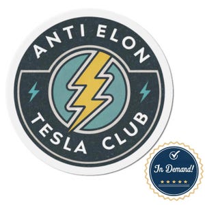 Anti Elon Tesla Club Magnet | Tesla Gift | Car Accessories | Sarcastic Tesla Gift | Anti Elon Car Magnet image 4