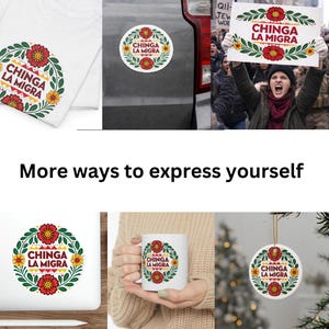 Chinga La Migra Anti I.C.E Die-Cut Magnet | Car Decor | Fridge Magnet image 9