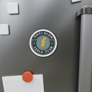 Anti Elon Tesla Club Magnet | Tesla Gift | Car Accessories | Sarcastic Tesla Gift | Anti Elon Car Magnet image 7