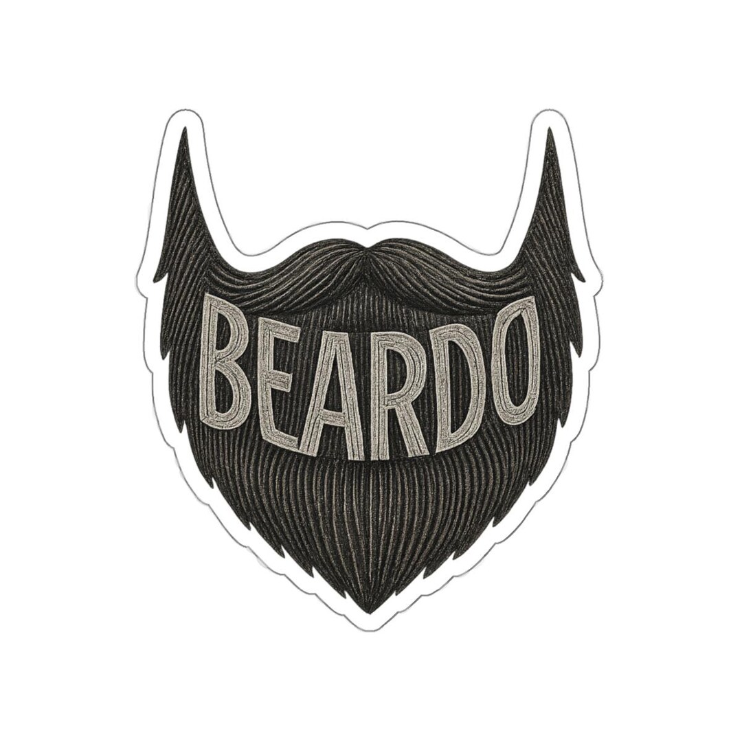 Beardo Die-cut Stickers | Cool Beard Stickers for Men | Laptop Decals ...