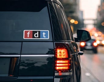 NPR Parody FDT Bumper Sticker | For Vehicles & Anywhere Else | Foxtrot Delta Tango
