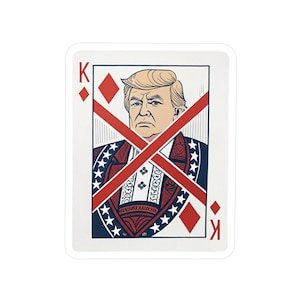 Pegatina de naipe anti-Trump "No Kings" con declaración política, vinilo troquelado, pegatinas modernas para decoración del hogar, regalo para activistas