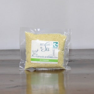 French Sea Salt with Lime - Fleur de sel with Lime - Combawa 3.5 oz (100gr).