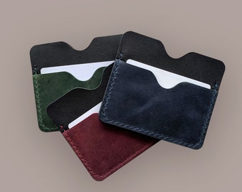 Leather Credit Card Holder / Leather Mens Wallet / Wallet Women / Minimalist Custom Wallet / Personalized Slim Wallet