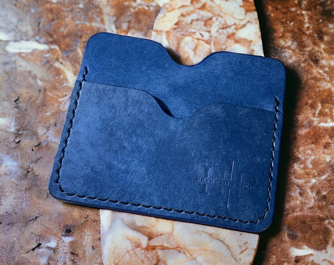 Minimalist leather card holder, wallet, dock holder, mini wallet