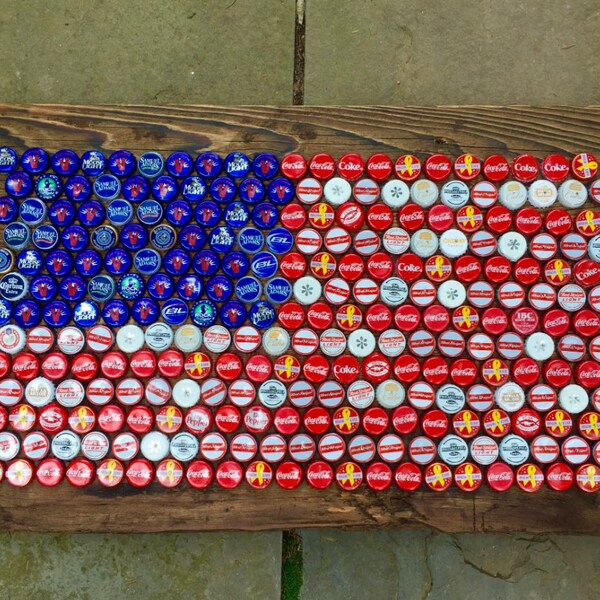 Bottle Cap Flag - Etsy