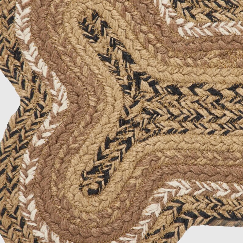 Rustic Jute Braided Pet Mat Floor Protection Cover is a natural fiber woven dog bone placemat. Ideal for farmhouse kitchens vintage style homes and eco conscious pet owners seeking simple design.