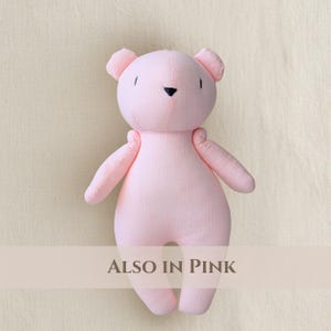 Gingham Nallebjörn Barnrumsdekoration Beige Estetisk Bomull Linne Rutigt Tyg Gosedjur Mjukisdjur Barnsovrum Klassisk Pink