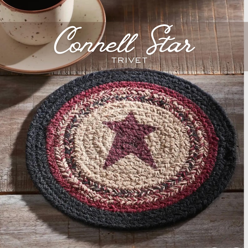 Country Kitchen potholder Patchwork Design rustic Star Quilted Heat Pad Protection Farmhouse Cooking Cotton Potholder Set Housewarming Gift Trivets - 2pk