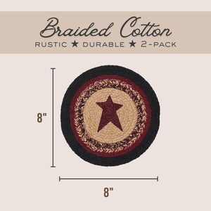 Country Kitchen potholder Patchwork Design rustic Star Quilted Heat Pad Protection Farmhouse Cooking Cotton Potholder Set Housewarming Gift image 8