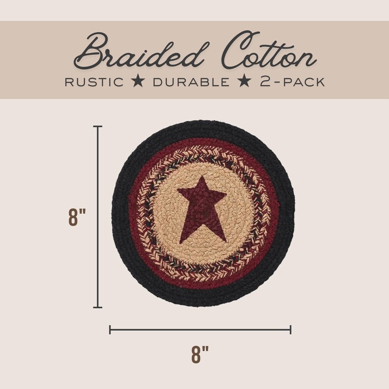 Country Kitchen potholder Patchwork Design rustic Star Quilted Heat Pad Protection Farmhouse Cooking Cotton Potholder Set Housewarming Gift image 8