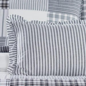 Cotton Stripe Blanket Red Throw Traditional Woven Textile Farmhouse Holiday Pillow Patriotic Home Accent Classic Blue Coastal Design Pillow image 6